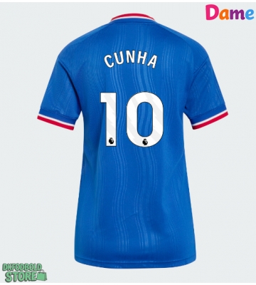 Manchester United Matheus Cunha #10 Replika Udebanetrøje Dame 2026-27 Kortærmet